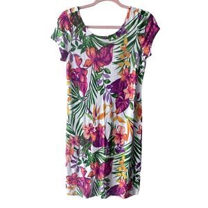 Tommy Bahmama Colorful Floral Mini Dress sz Small